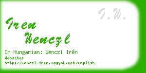 iren wenczl business card